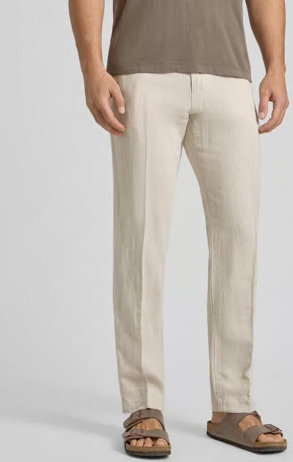 Selected Homme Regular fit linnen broek met persplooien model 'LEROY' - Foto 2