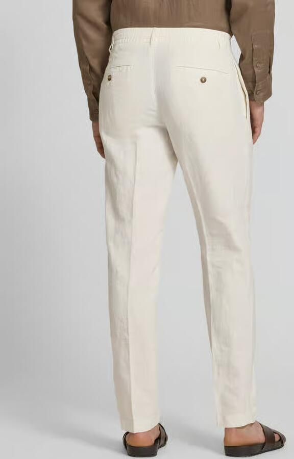 Selected Homme Straight leg linnenbroek met tunnelkoord model 'LEROY' - Foto 2