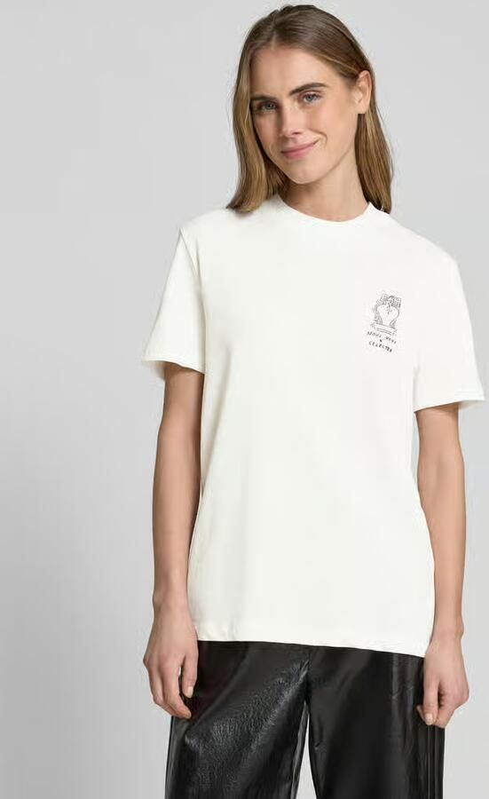 Selected T-shirt met statementprint model 'RELAX COLWOMAN' - Foto 2