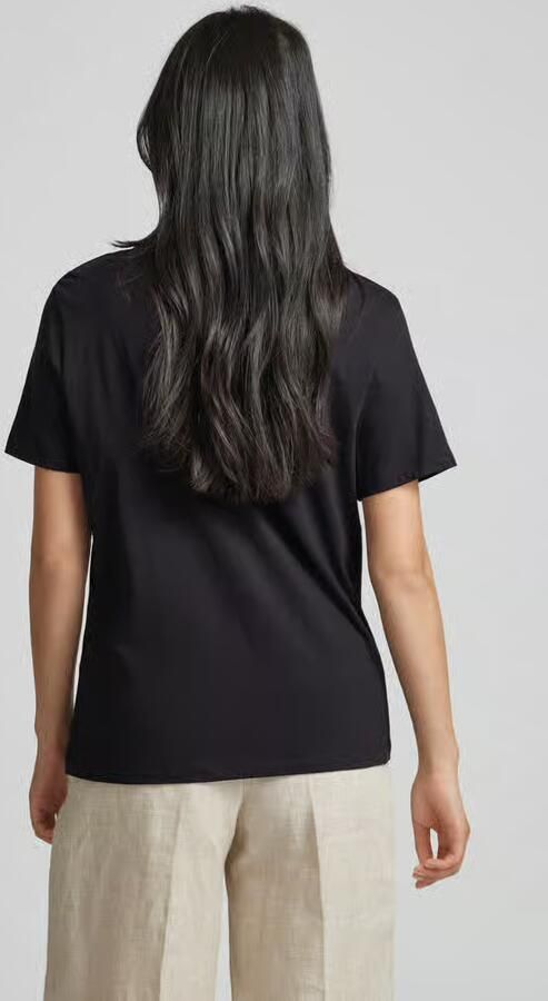 SELECTED WOMEN Dames Tops & T-shirts Slfessential Ss V-neck Tee Zwart - Foto 7