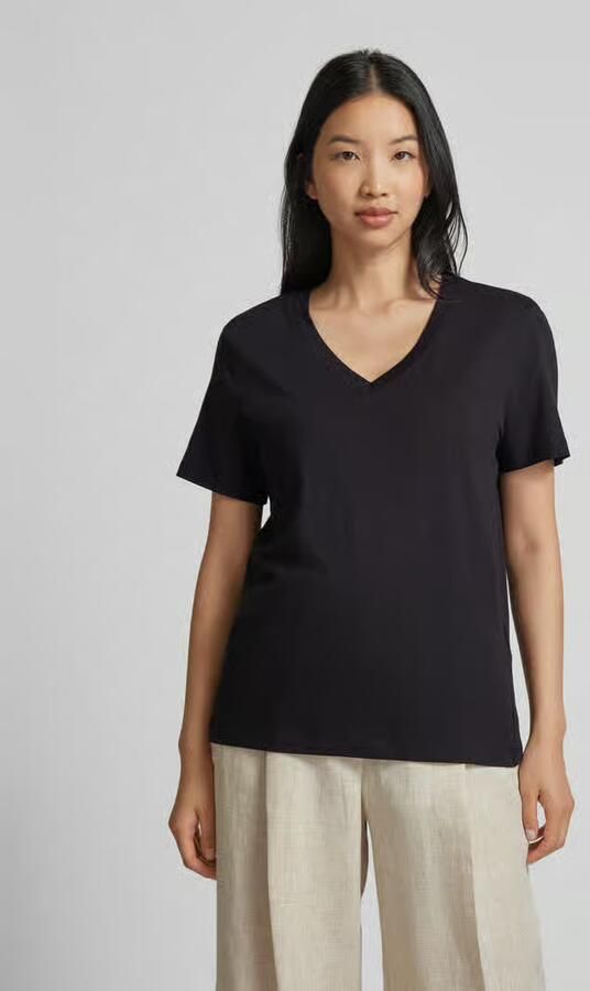 SELECTED WOMEN Dames Tops & T-shirts Slfessential Ss V-neck Tee Zwart - Foto 8