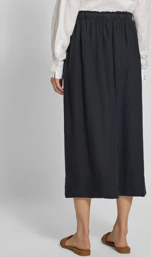 Selected Femme Uitlopende midirok van puur linnen model 'INNA'