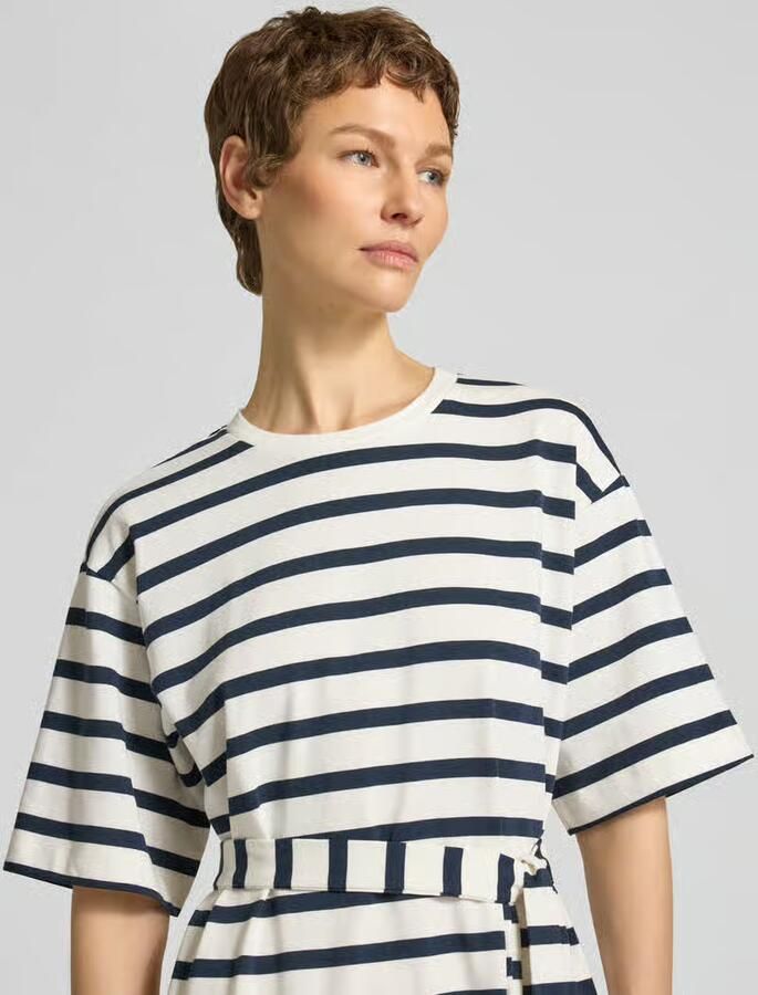 Selected Vloeiend sweatshirtjurk van puur biologisch katoen model 'ESSENTIAL'