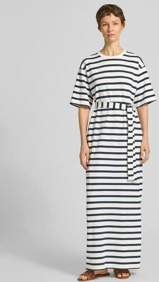 Selected Vloeiend sweatshirtjurk van puur biologisch katoen model 'ESSENTIAL' - Foto 3