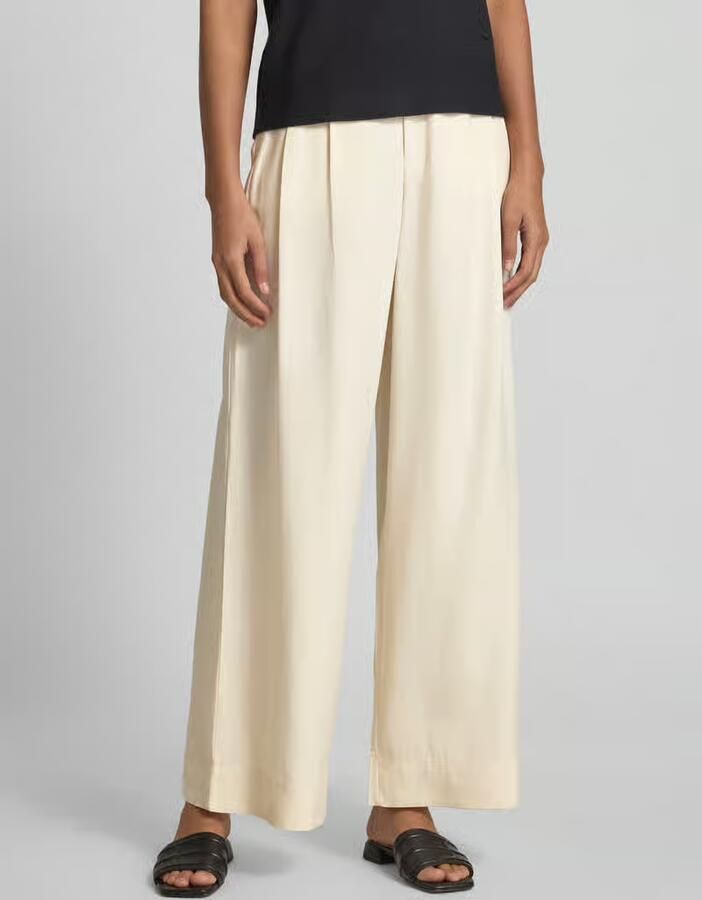 Selected Femme Wide leg bandplooibroek met steekzakken model 'NATUK' - Foto 2