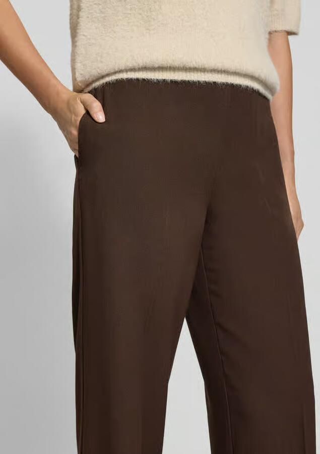 Selected Femme Wide leg broek met viscose model 'EMMA'