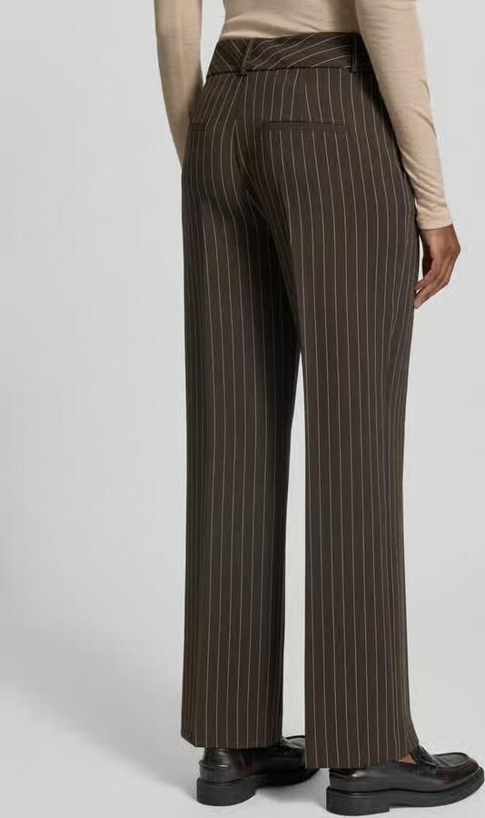 Selected Wide leg pantalon met riemlussen model 'Rita' - Foto 2