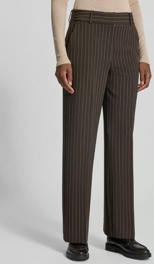 Selected Wide leg pantalon met riemlussen model 'Rita' - Foto 3