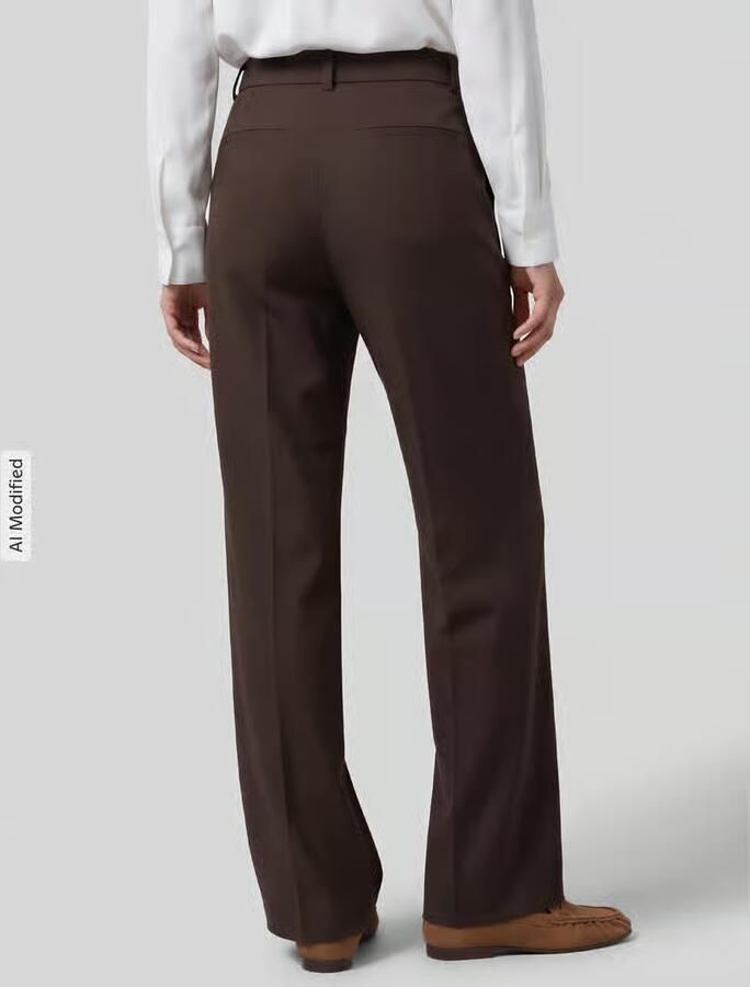 SELECTED WOMEN Dames Broeken Slfrita Mw Wide Pant Mel Bruin - Foto 9