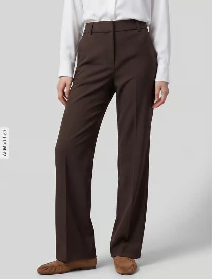 SELECTED WOMEN Dames Broeken Slfrita Mw Wide Pant Mel Bruin - Foto 10