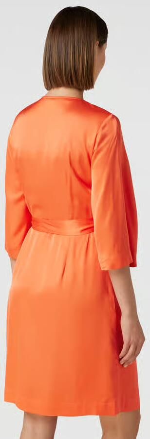 SELECTED FEMME Dames Jurken Slffranziska 3 4 Short Satin Wrap Dress Oranje - Foto 8