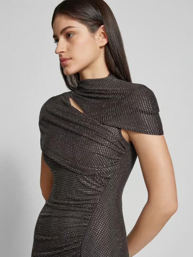 Self-Portrait Maxi-jurk met all-over siersteentjes