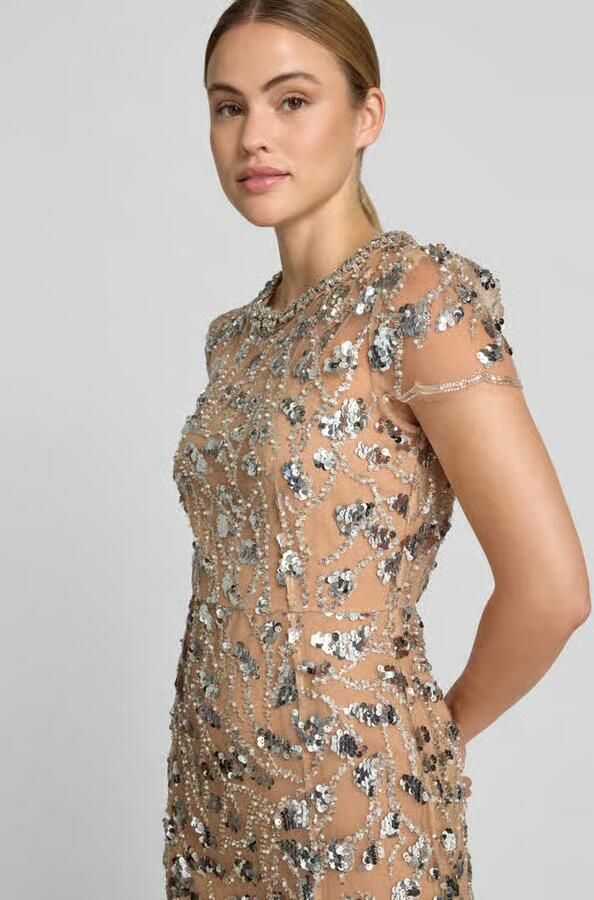 Self-Portrait maxi-jurk met all-over siersteentjes
