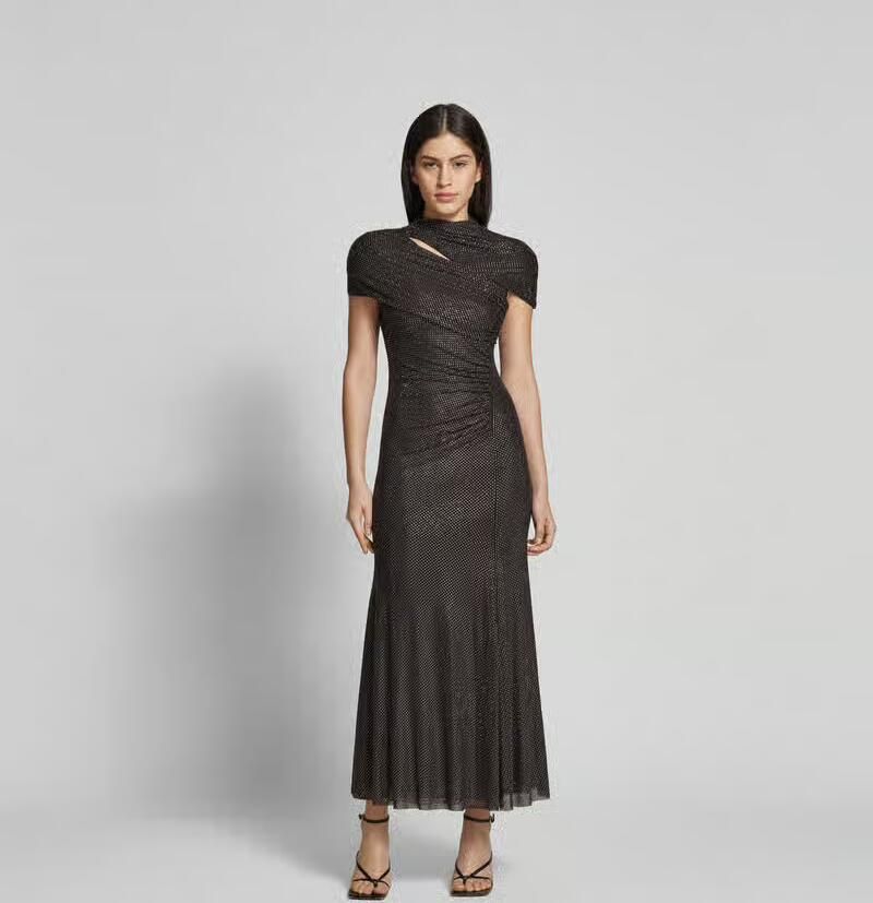 Self-Portrait Maxi-jurk met all-over siersteentjes - Foto 3