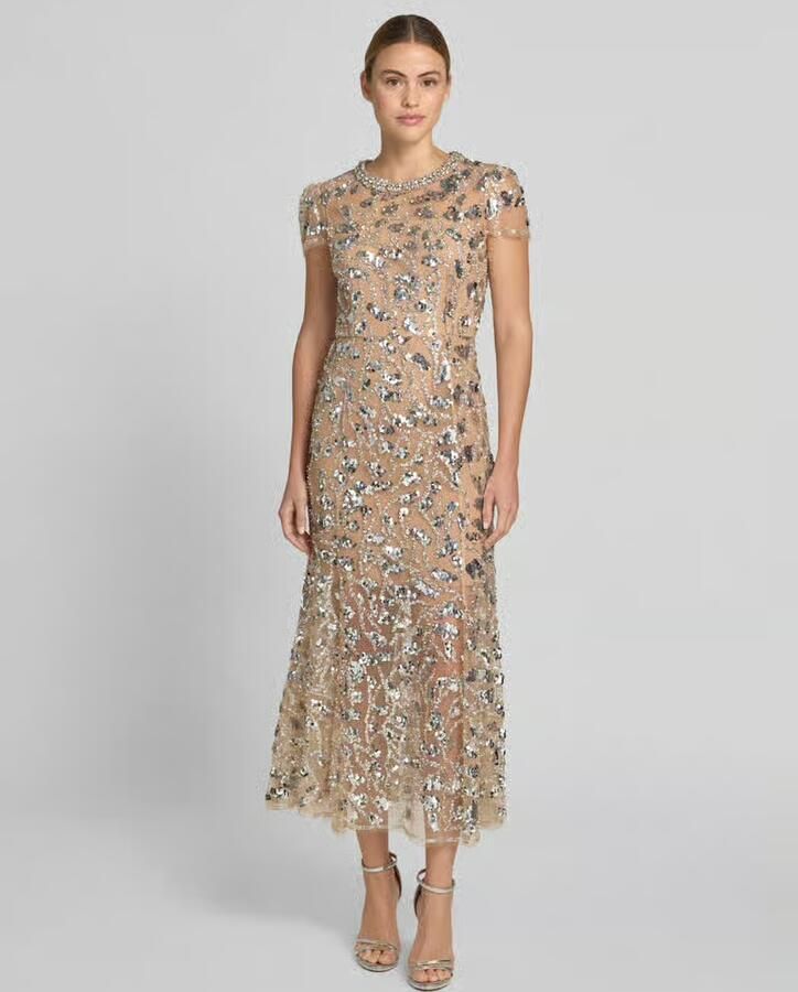 Self-Portrait maxi-jurk met all-over siersteentjes - Foto 2