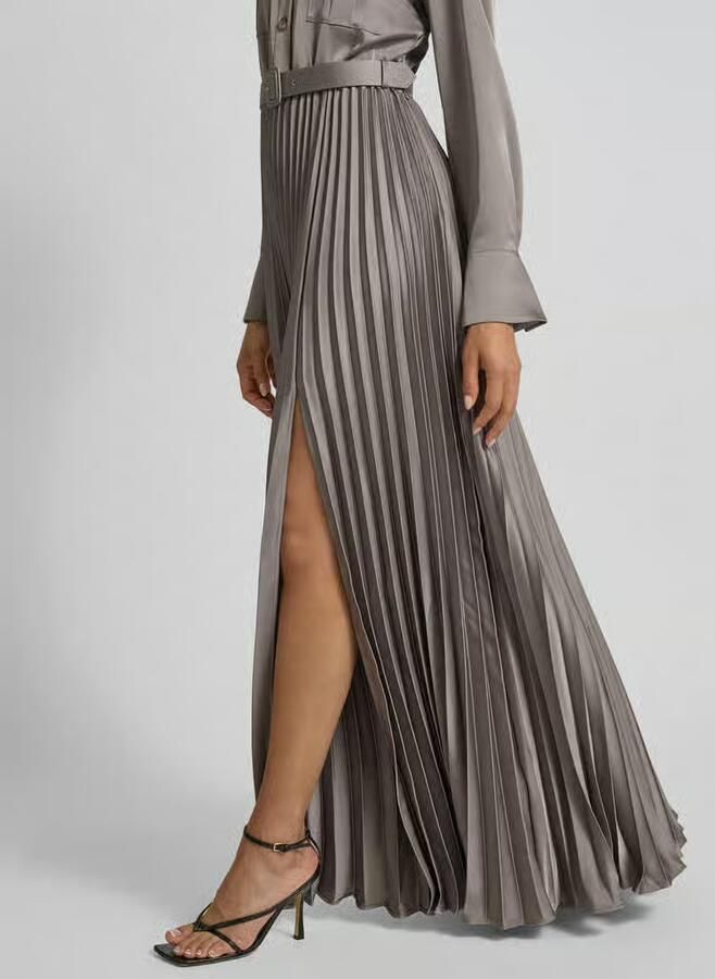 Self-Portrait Maxi-jurk met plissévouwen