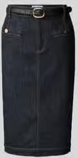 Self-Portrait Midi-rok in denimlook
