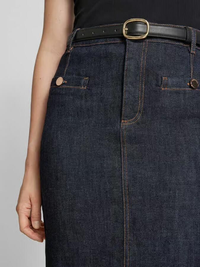 Self-Portrait Midi-rok in denimlook - Foto 2