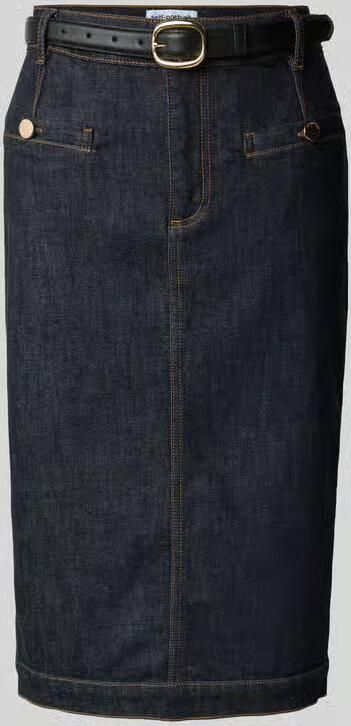 Self-Portrait Midi-rok in denimlook - Foto 3