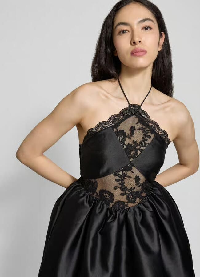 Self-Portrait Mini-jurk met halter