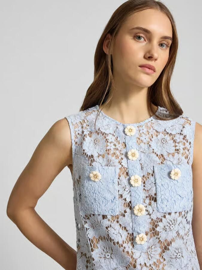 Self-Portrait Mini-jurk met knoopsluiting