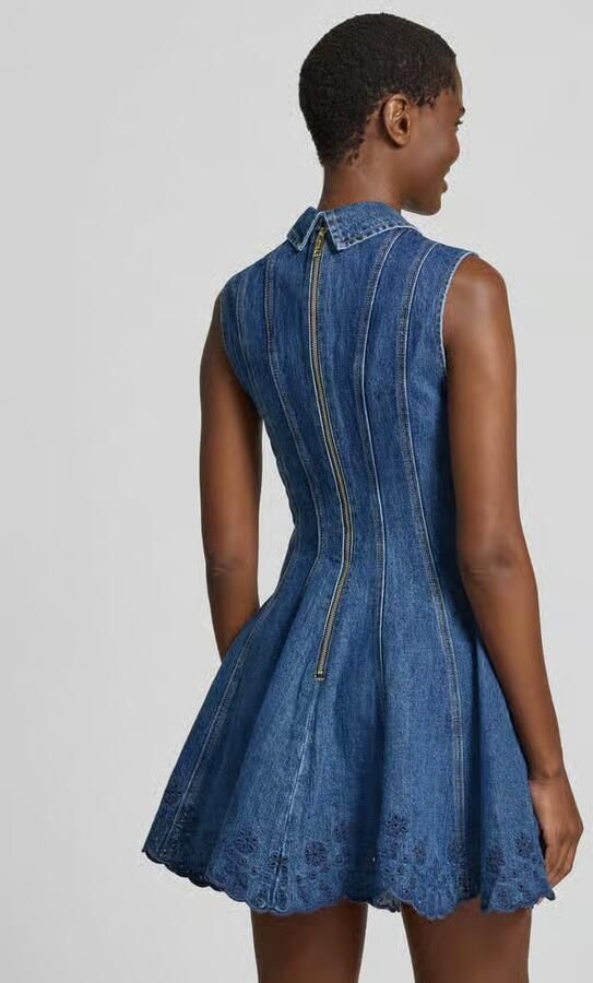 Self-Portrait Minijurk in denimlook