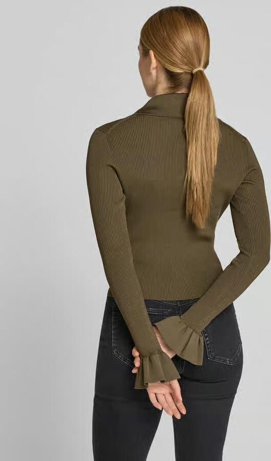 Self-Portrait Slim fit blouse van viscosemix - Foto 3