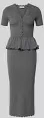 Self-Portrait Slim Fit midi-jurk met wol