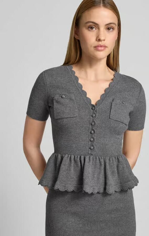 Self-Portrait Slim fit midi-jurk met wol