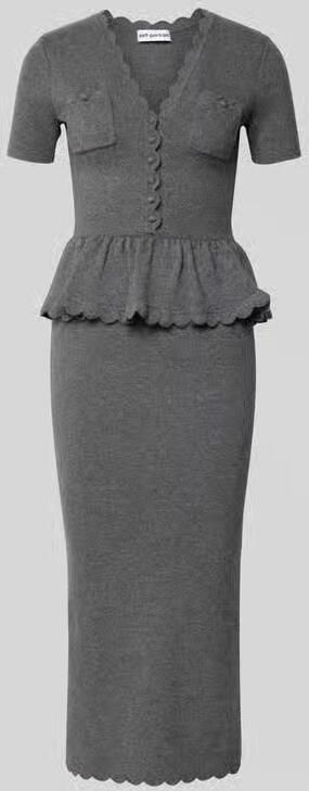 Self-Portrait Slim fit midi-jurk met wol - Foto 2