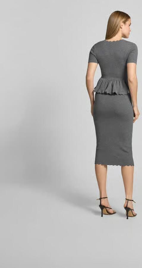 Self-Portrait Slim Fit midi-jurk met wol - Foto 2