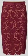 Self-Portrait Slim rok met all-over kant