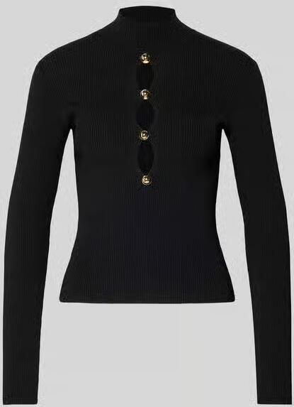 Self-Portrait Slim fit shirt met lange mouwen van viscosemix - Foto 2