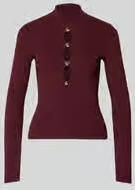 Self-Portrait Slim fit shirt met lange mouwen van viscosemix