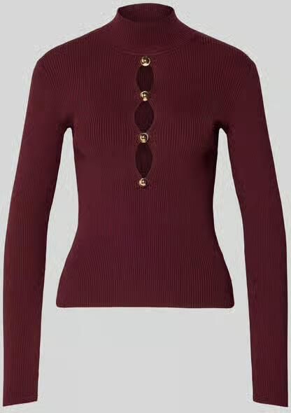 Self-Portrait Slim fit shirt met lange mouwen van viscosemix - Foto 2