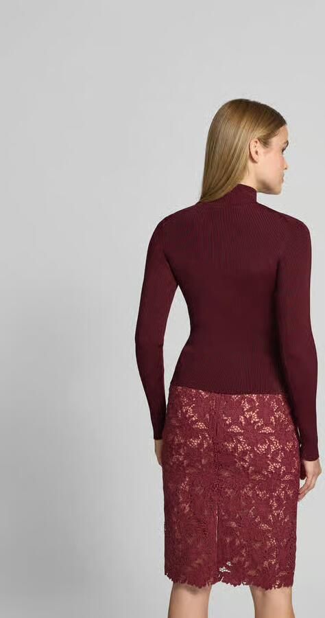 Self-Portrait Slim fit shirt met lange mouwen van viscosemix - Foto 3
