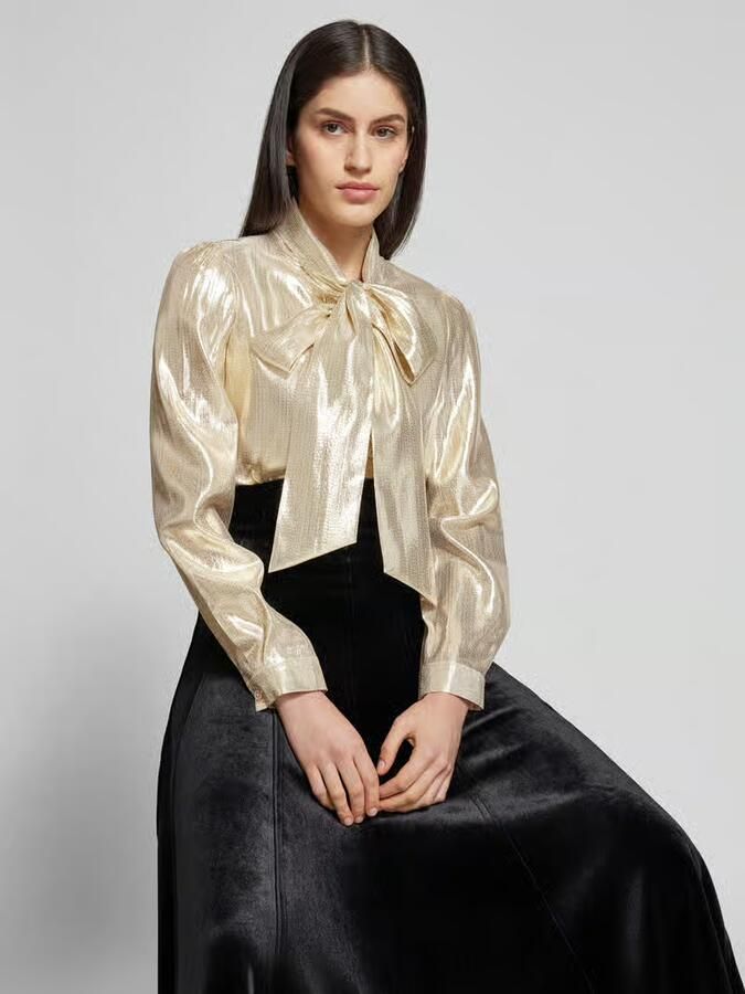 Self-Portrait Strikblouse van viscosemix