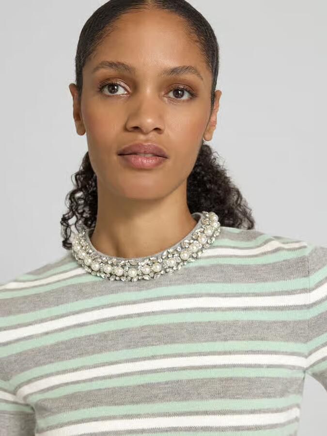 Self-Portrait T-shirt met strass-steentjes - Foto 2