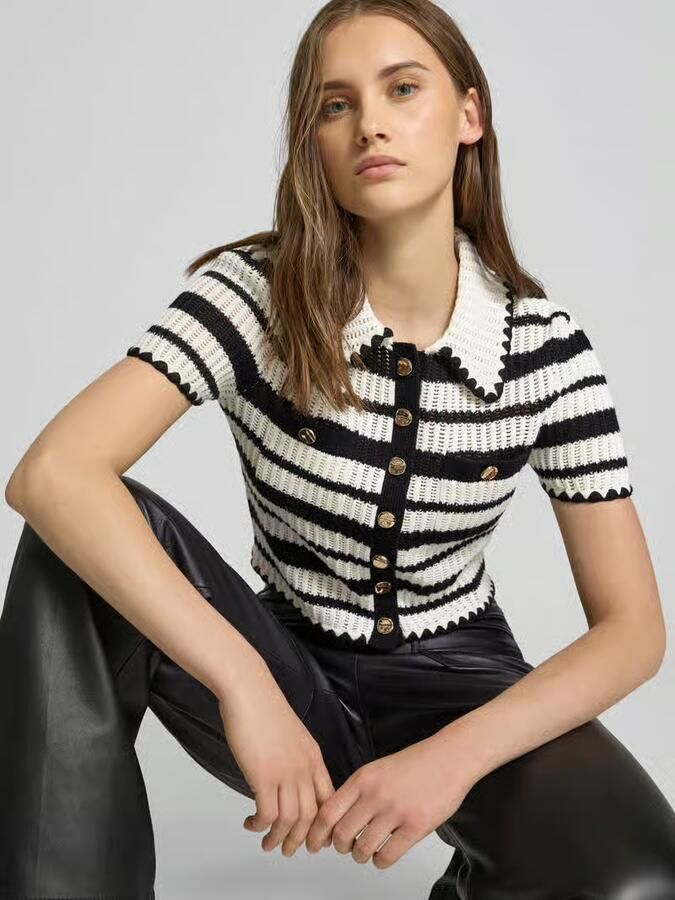 Self-Portrait Vest met knoopsluiting
