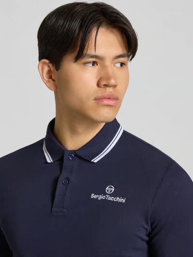 Sergio Tacchini slim fit poloshirt met gestikt logo model 'Reed'