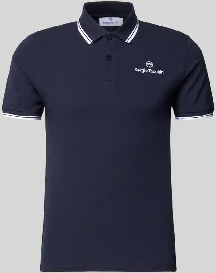 Sergio Tacchini slim fit poloshirt met gestikt logo model 'Reed' - Foto 2
