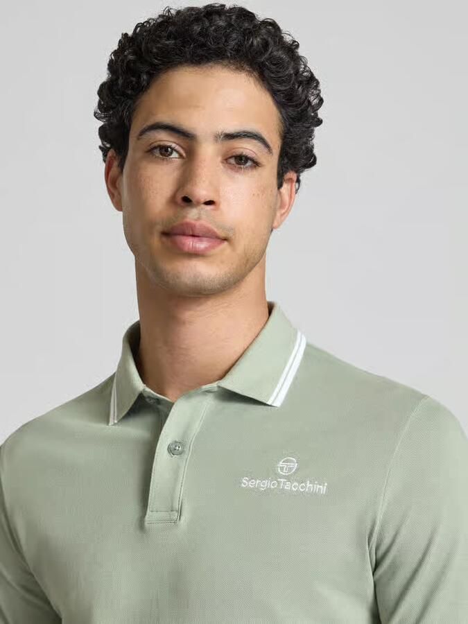 Sergio Tacchini slim fit poloshirt met gestikt logo model 'Reed'