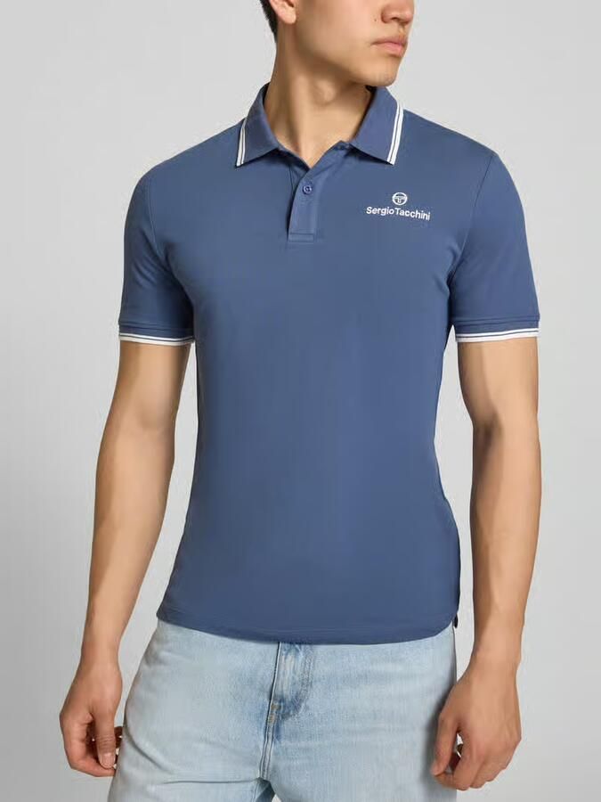 Sergio Tacchini slim fit poloshirt met gestikt logo model 'Reed'