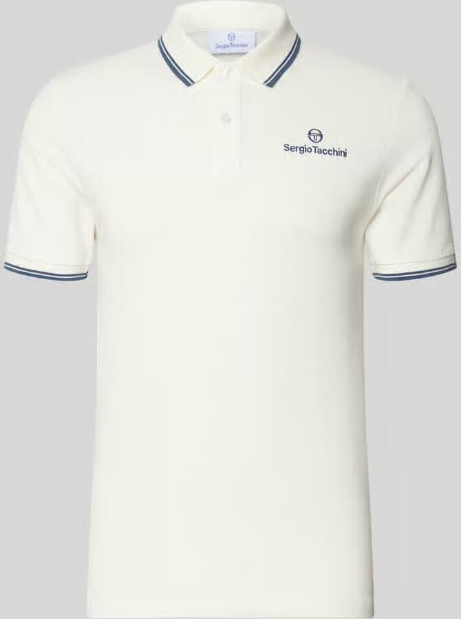 Sergio Tacchini slim fit poloshirt met gestikt logo model 'Reed' - Foto 2