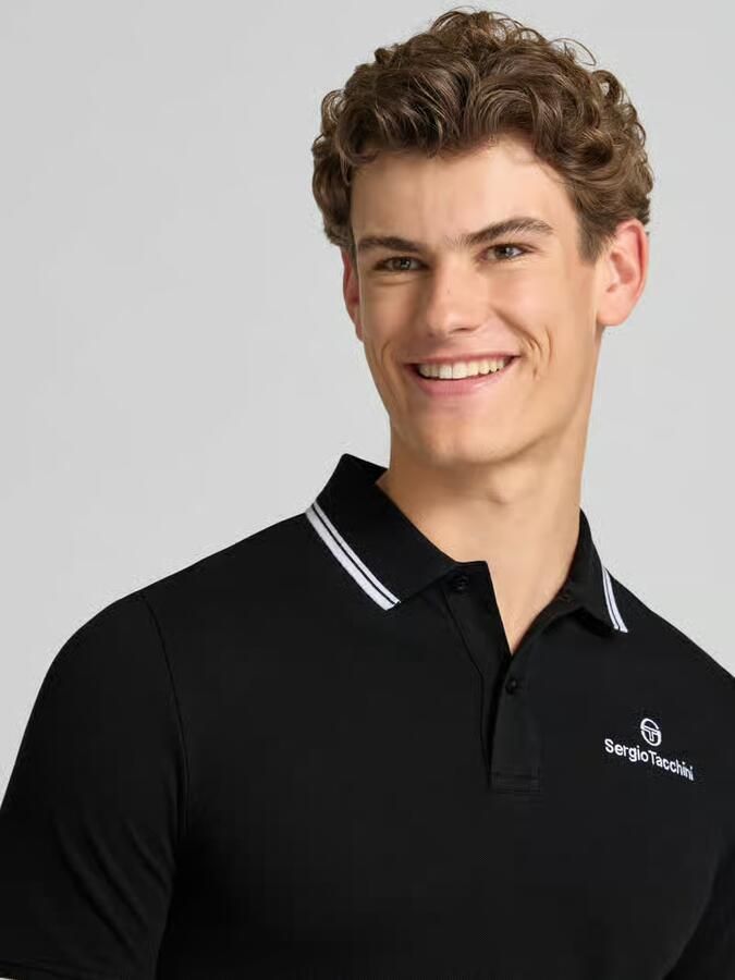 Sergio Tacchini slim fit poloshirt met gestikt logo model 'Reed'