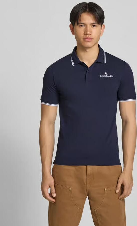 Sergio Tacchini slim fit poloshirt met gestikt logo model 'Reed' - Foto 3