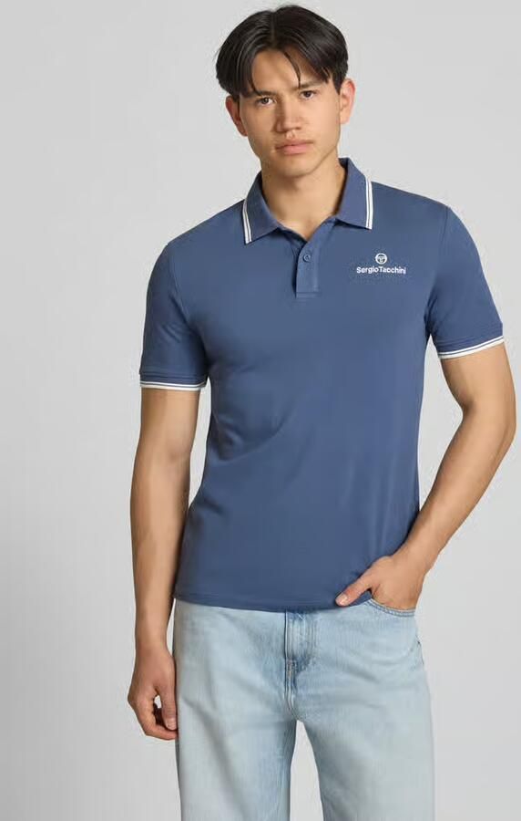Sergio Tacchini slim fit poloshirt met gestikt logo model 'Reed' - Foto 2