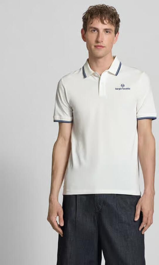 Sergio Tacchini slim fit poloshirt met gestikt logo model 'Reed' - Foto 3