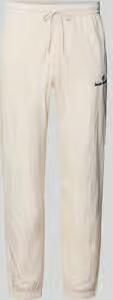 Sergio Tacchini Straight fit stoffen broek met logo-stitching model 'Nayla'