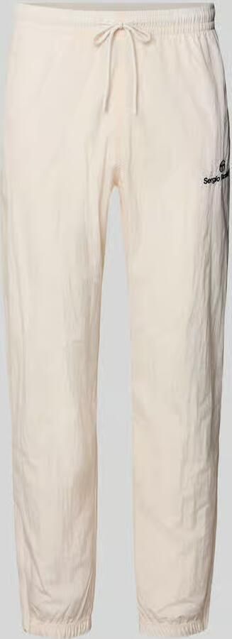 Sergio Tacchini Straight fit stoffen broek met logo-stitching model 'Nayla' - Foto 2